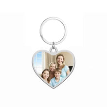 Print Demand Photo Keychain Personalized Custom Gift For Women Men Mother Father Dad Kid Child Family Stainless Steel Key Ring