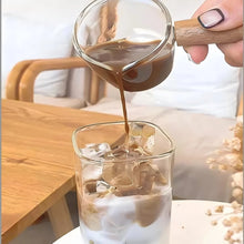 1PCS Square Heat Resistant Coffee Glass Cup With Lid and Straw