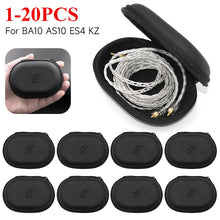 1-20PCS KZ Earphones Oval Storage Bag Wired Headphones PU Zipper