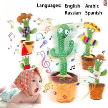 A talking cactus toy that can be charged, recorded, and repeated.