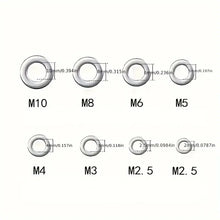 360/580pcs 304 Stainless Steel Flat Washers Set, Perfect For Home