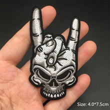 Punk Embroidered Patches for Clothing Iron on Patches Appliques Diy Anime Clothes Thermoadhesive Stickers
