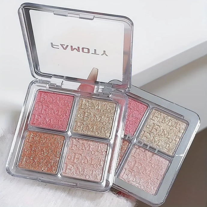 4 Color Face Highlighter Palette Illuminator Palette Natural Glow
