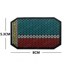 Russian Russia Flag Embroidered Patch IR Reflective Patches Appliqued Sticker Strip Glow In Dark