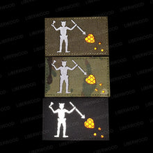 Pirate Flags Jolly Roger Black Beard Edward Teach Tactical Patch Hook & Loop Blackbeard Skull Heart Embroidered Badge Emblem