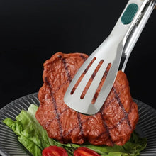 7/9/12inch Stainless Steel Food Clip Non Slip BBQ Tongs Silicone