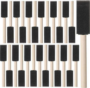 10Pcs Sponge Brush Wooden Handle Watercolor Oil Stain Art Craft