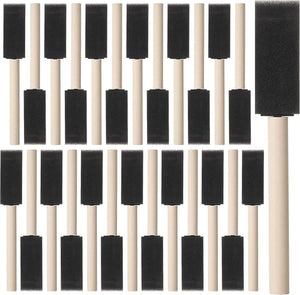 10Pcs Sponge Brush Wooden Handle Watercolor Oil Stain Art Craft