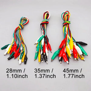 10pcs 50cm Clip Number 28/35/45mm Alligator Clips with Wires, Jumper