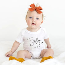 Pregnancy Reveal Baby Coming Soon 2027 Announcement Newborn Baby Bodysuit Romper Funny Boys Girls Outfits