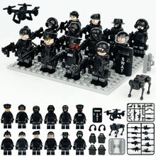 8175 SWAT cross-border wholesale children assembled small particles building block toys drone weapon accessories mechanical dog