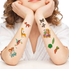 30pcs Temporary Tattoos for Children Unicorn Mermaid Car Fruit Cartoon