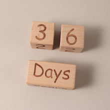 3pcs block set growth month milestone photo props wooden baby year day with hello world bag birth announcement sign journey