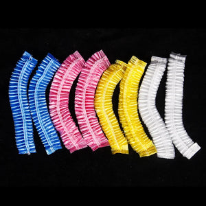 100/300pcs Disposable Plastic Shower Cap Elastic Disposable Shower