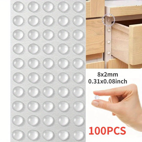 100Pcs Self Adhesive Door Stopper Rubber Damper Buffer Cabinet Bumpers