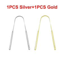 3 Colors Stainless Steel Tongue Scraper U-shaped Metal Fresh Breath
