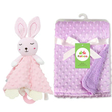 Personalized Newborn Baby Blanket with Name Custom Stroller Sleeping Dolls Animal Security Towel Gift Set for Baby Shower Gifts