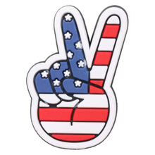 1pcs US Air Force Gun Aim High Take America Back PVC Sandals Shoes Decoration Buckle Clog Charms Accessories Adult Unisex Gift