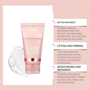 75g Collagen Night Wrapping Peel Off Mask Facial Moisturizing Brighten