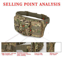Belt Bag Waterproof Oxford Cloth Men's Waist Bag Hiking Camping Fishing Outdoor Sports Bag Mountaineering Pack