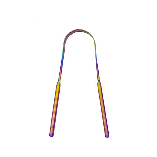 3 Colors Stainless Steel Tongue Scraper U-shaped Metal Fresh Breath