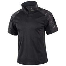 Summer Men's Outdoor Tactical Frog Suit Short Sleeve Camouflage Training Combat Shirt Breathable Tops Lightweight Fast Drying
