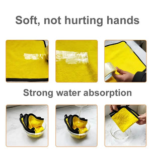 1/2/6pcs Microfiber Cleaning Towel Thicken Soft Drying Cloth Car Body