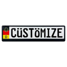 German License Plate with Coat of Arms (CUSTOM) - Embossed Aluminum Decor for Garage/Man Cave, Perfect for Automotive Enthusiast
