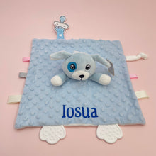 Personalized Baby Security Blanket Teether Plush Stuffed Toy Custom Blanket Comforter Bunny Elephant Soothe Appease Baby Gift