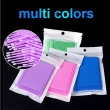 100Pcs Eyelash Cleaning Brush Lash Extension Micro Cotton Swab