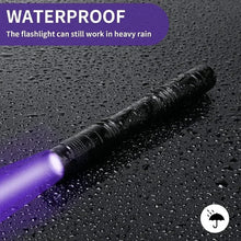 365nm UV Flashlight Ultraviolet Torch With Pen Clip Portable Violet