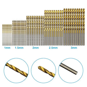 100pc Twist Drill 1-3mm Hand Electric Drill DIY Woodwork Drill