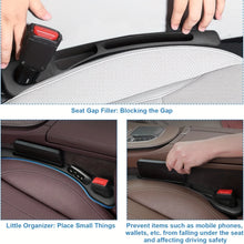 2pc Car Seat Gap Filler Organizer Pu Waterproof Car Seat Gap Plug