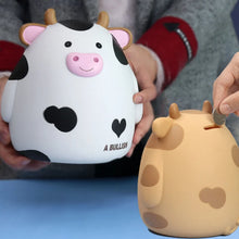 1PC Cute Cow Piggy Bank Money Plastic Coin For Attracting Money Jar