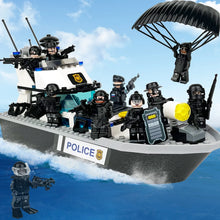 8175 SWAT cross-border wholesale children assembled small particles building block toys drone weapon accessories mechanical dog