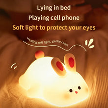 LED Night light Silicone Rabbit Touch Sensor lamp Cute Animal Light