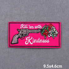 Warning Letters Embroidery Patches For Jeans Good Vibes Iron On patch Thermoadhesive Patches For Clothes Applique Stickes Logo