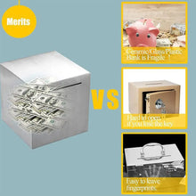 New Stainless Steel Piggy Bank Only In, No Export Banknotes
