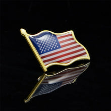 American Flag Hat Tie Tack Badge 3D Waving Lapel Pin United States Paint Pin Brooch Decor