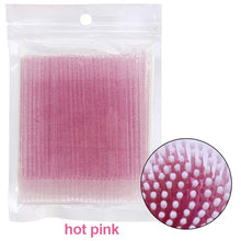 100Pcs Eyelash Cleaning Brush Lash Extension Micro Cotton Swab