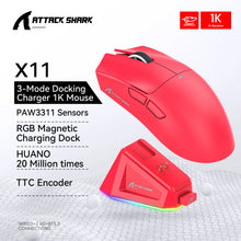 Attack Shark X11 Wireless Mouse,Bluetooth/2.4G/wired Tri-Mode Mouse