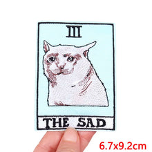 Animal Tarot Embroidery Patch Iron On Patches For Clothing Thermoadhesive Patches Cartoon Cat Patches On Clothes Sewing Stickers