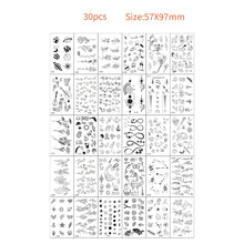 30pcs Temporary Tattoos for Children Unicorn Mermaid Car Fruit Cartoon