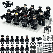 8175 SWAT cross-border wholesale children assembled small particles building block toys drone weapon accessories mechanical dog