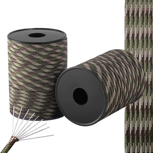AZYM Paracord Rope9 Strand Parachute Cord 4mmTactical Paracord Ropefor CampingFishing Clothesline Hammock Outdoor HikingTentDIY Projects(Camo 30 M/98 FT)