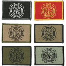 FD Fire Fighter Department Seal Patches 3x2" | Velcro Morale Patches | - design and color reference for First Responder Bundle; three patches total
