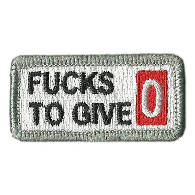  Morale Patch Hook Fucks fuck TO GIVE F Word funny Patches 2x1".