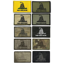 Gadsden Don't Tread On Me Morale Patch – 3 × 2 inches - design and color reference for Founding Fathers Bundle; three patches total