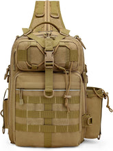 Fishing Tackle Storage Bag Outdoor Shoulder Backpack with Rod Holder Tactical Sling Bag