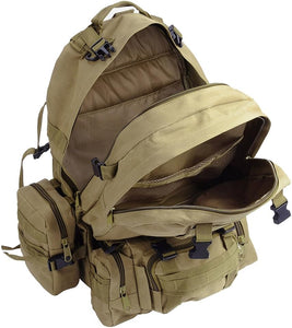 55L 600D Tactical Army Rucksacks Molle Backpack Camping Outdoor Hiking Trekking Traveling Bag Mud Color